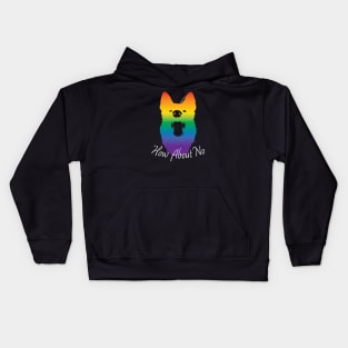 How About No - White Text Kids Hoodie